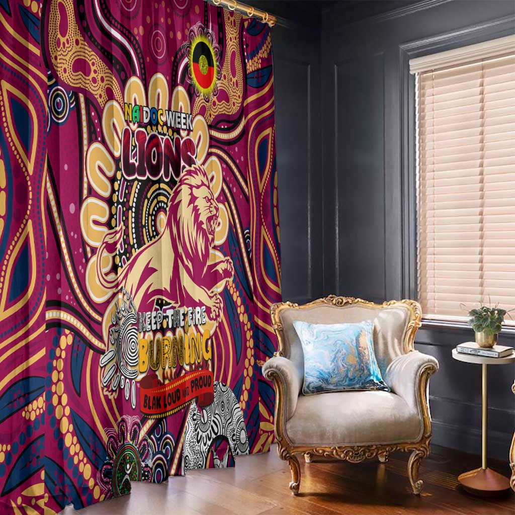 Brisbane Lions NAIDOC Week 2024 Window Curtain Mascot Football
