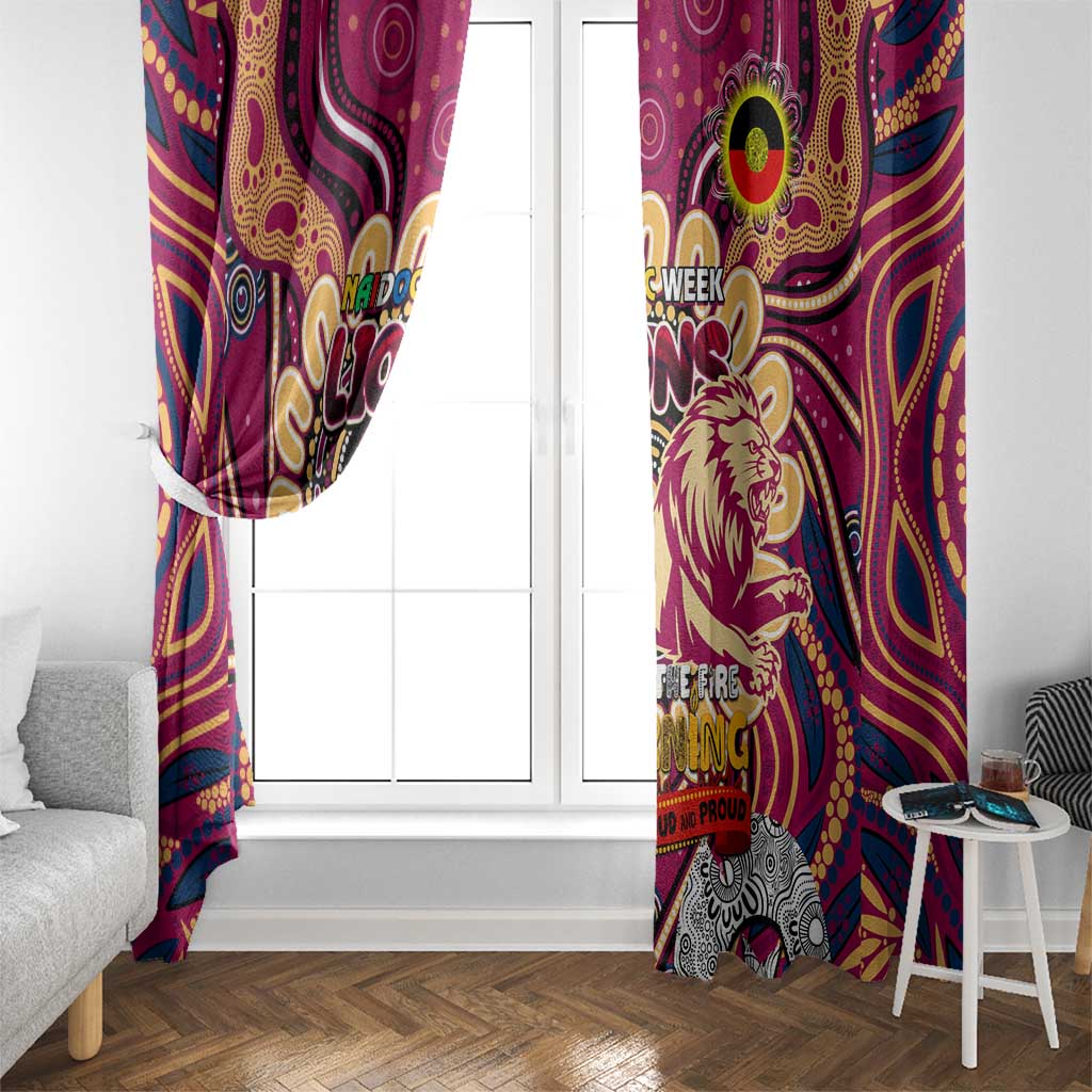 Brisbane Lions NAIDOC Week 2024 Window Curtain Mascot Football