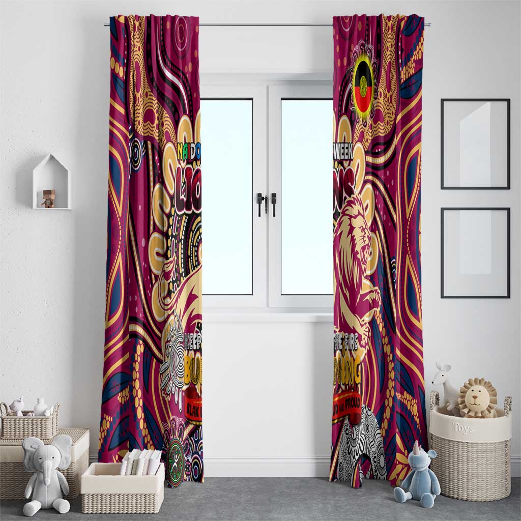 Brisbane Lions NAIDOC Week 2024 Window Curtain Mascot Football