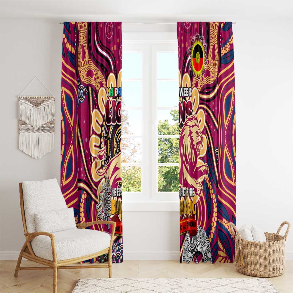 Brisbane Lions NAIDOC Week 2024 Window Curtain Mascot Football