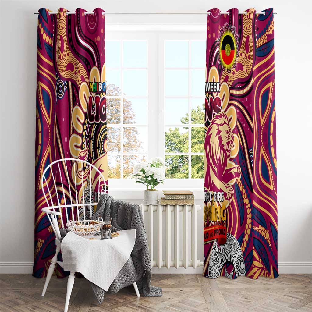 Brisbane Lions NAIDOC Week 2024 Window Curtain Mascot Football