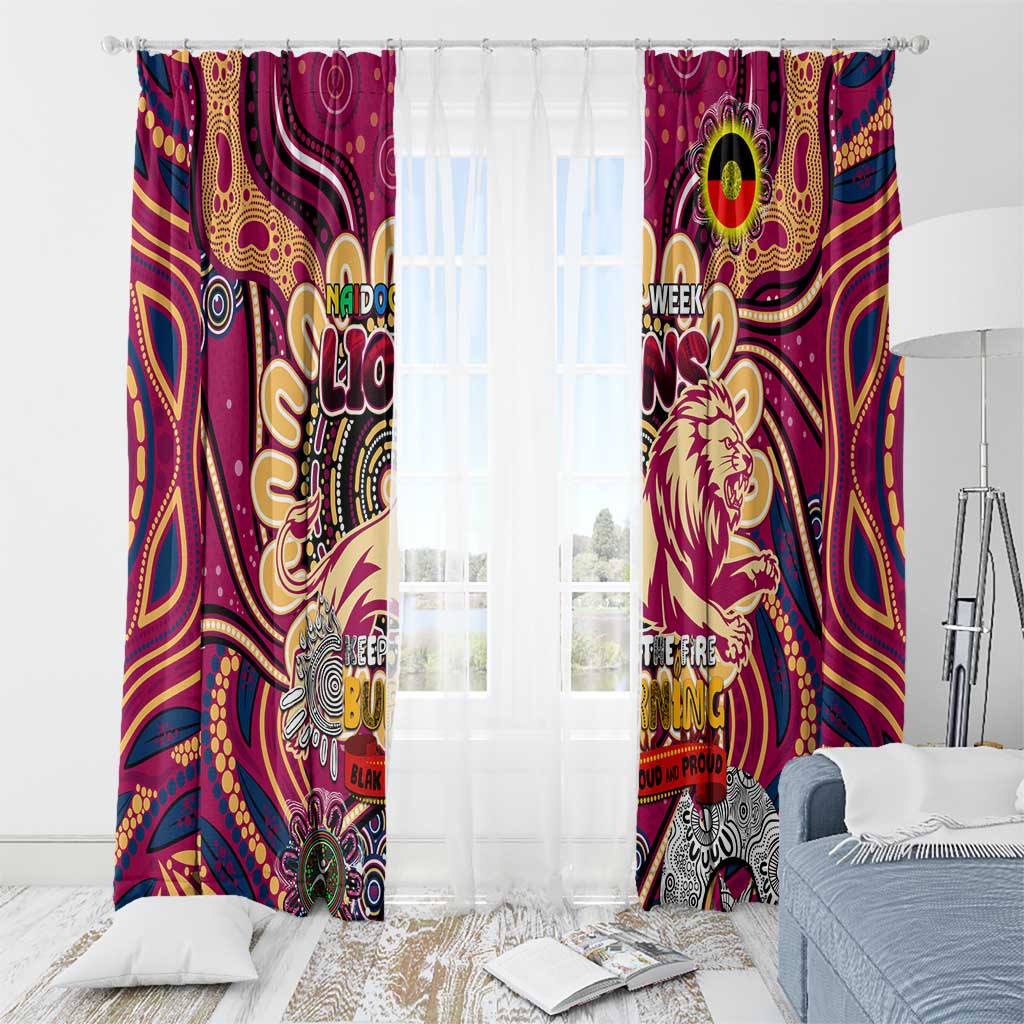 Brisbane Lions NAIDOC Week 2024 Window Curtain Mascot Football