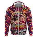 Custom Brisbane Lions NAIDOC Week 2024 Zip Hoodie Mascot Football