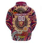 Custom Brisbane Lions NAIDOC Week 2024 Zip Hoodie Mascot Football