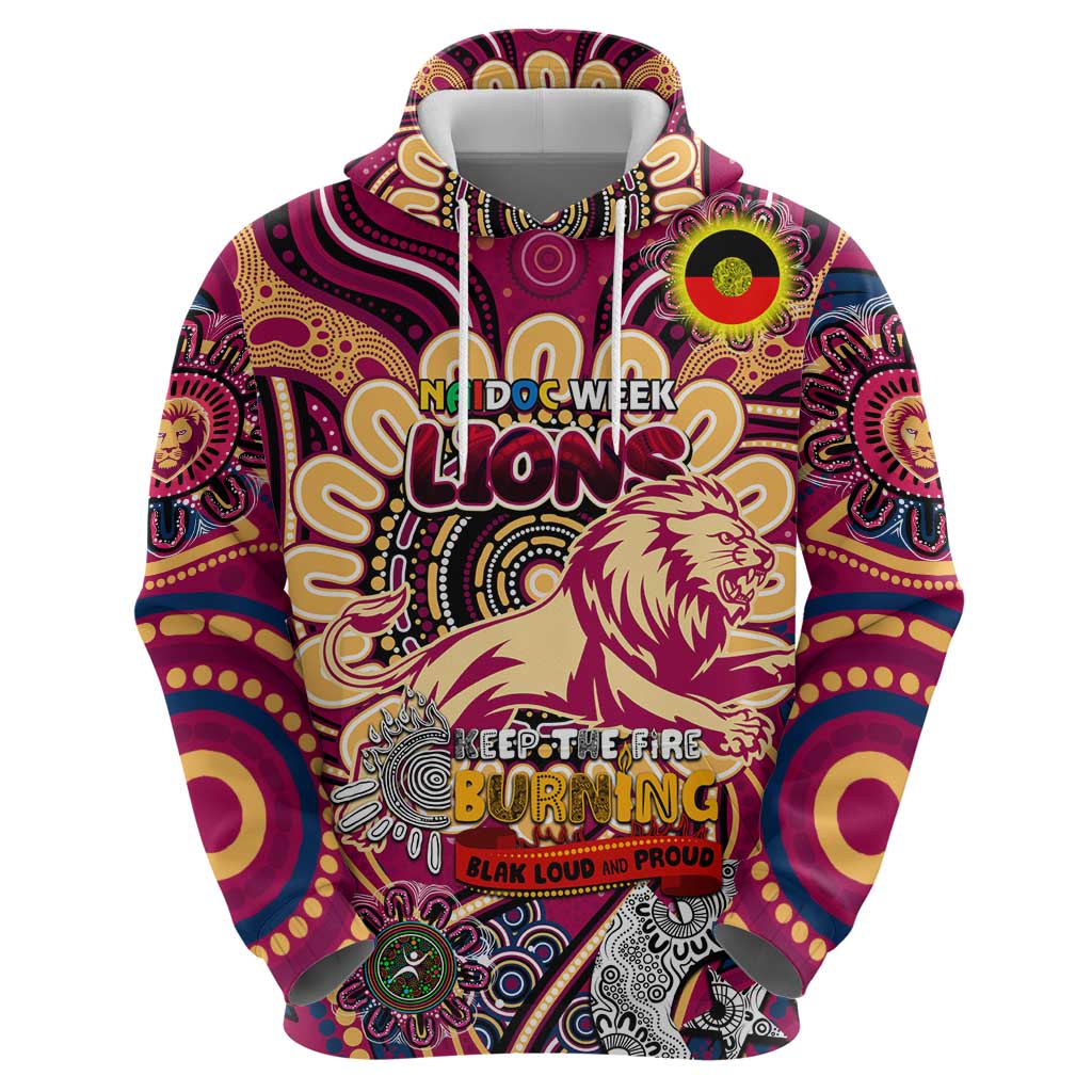 Custom Brisbane Lions NAIDOC Week 2024 Zip Hoodie Mascot Football