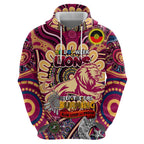 Custom Brisbane Lions NAIDOC Week 2024 Zip Hoodie Mascot Football