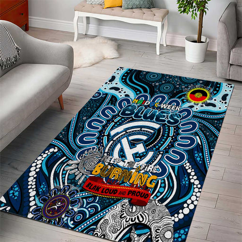 Carlton Blues NAIDOC Week 2024 Area Rug Mascot Football