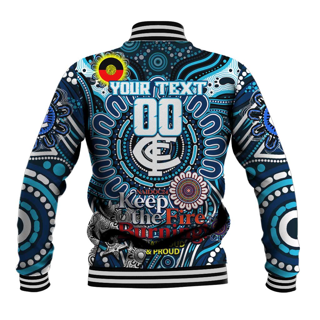 Custom Carlton Blues NAIDOC Week 2024 Baseball Jacket Mascot Football