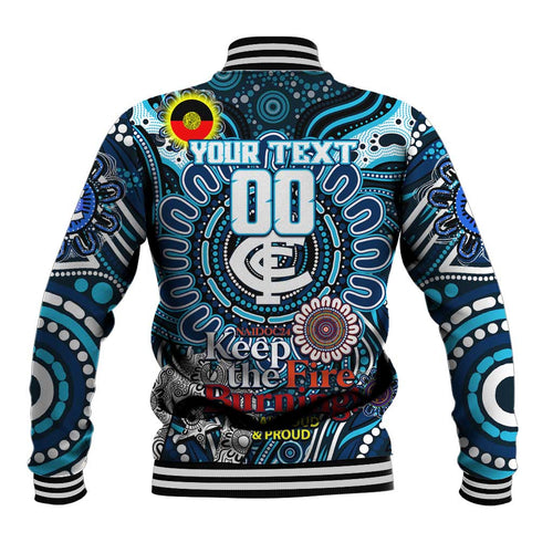 Custom Carlton Blues NAIDOC Week 2024 Baseball Jacket Mascot Football