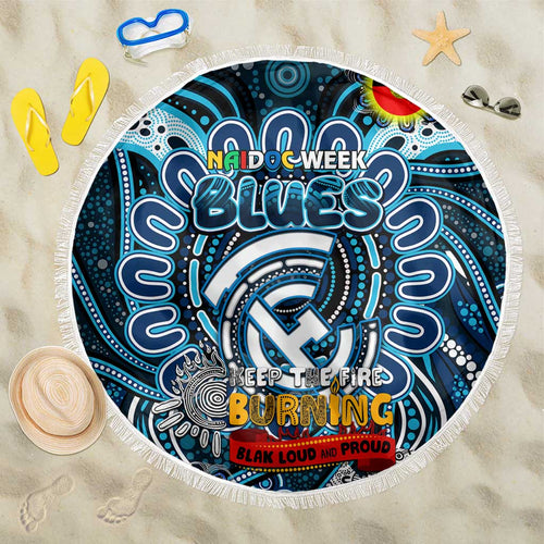 Carlton Blues NAIDOC Week 2024 Beach Blanket Mascot Football