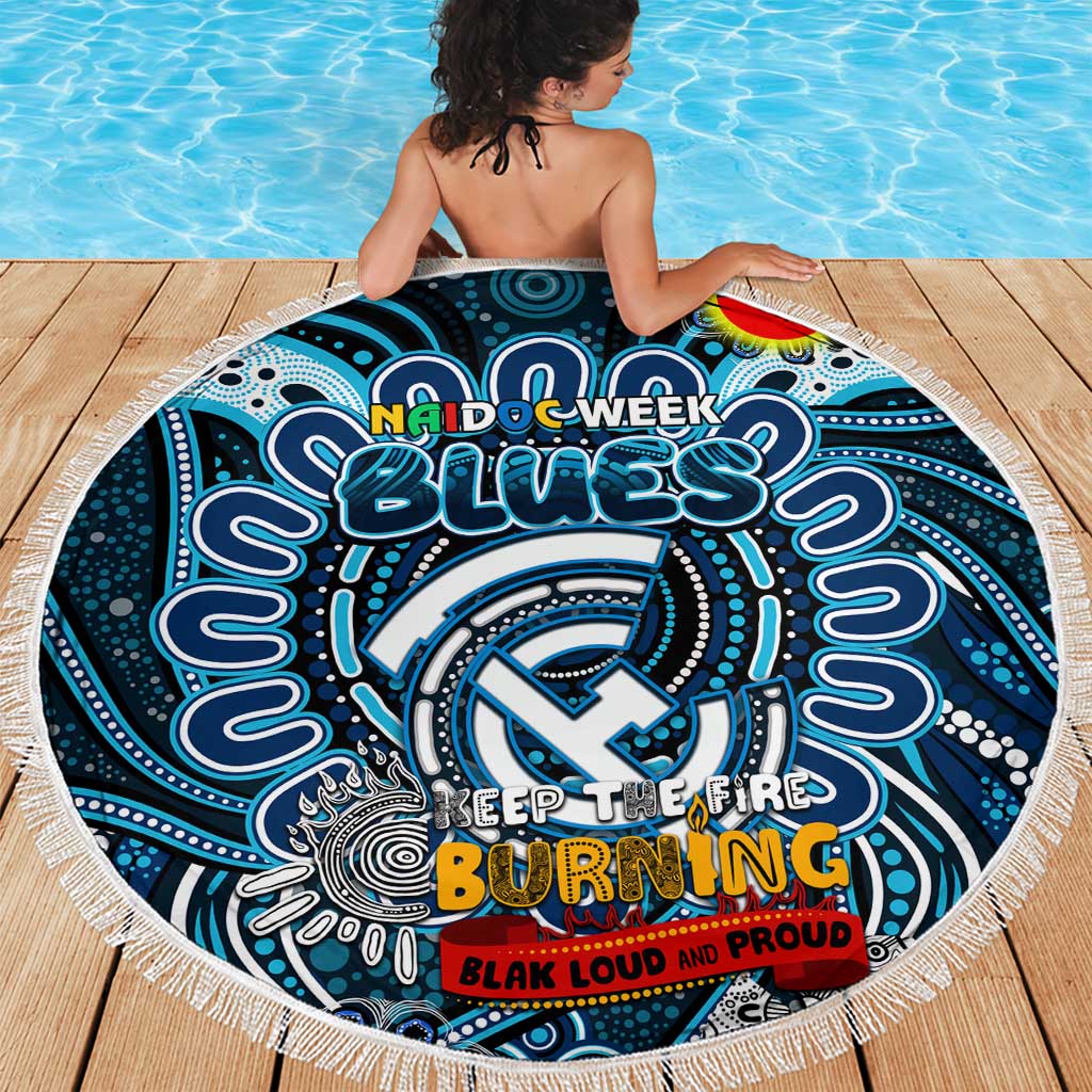 Carlton Blues NAIDOC Week 2024 Beach Blanket Mascot Football