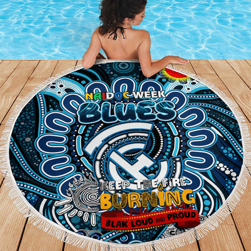 Carlton Blues NAIDOC Week 2024 Beach Blanket Mascot Football