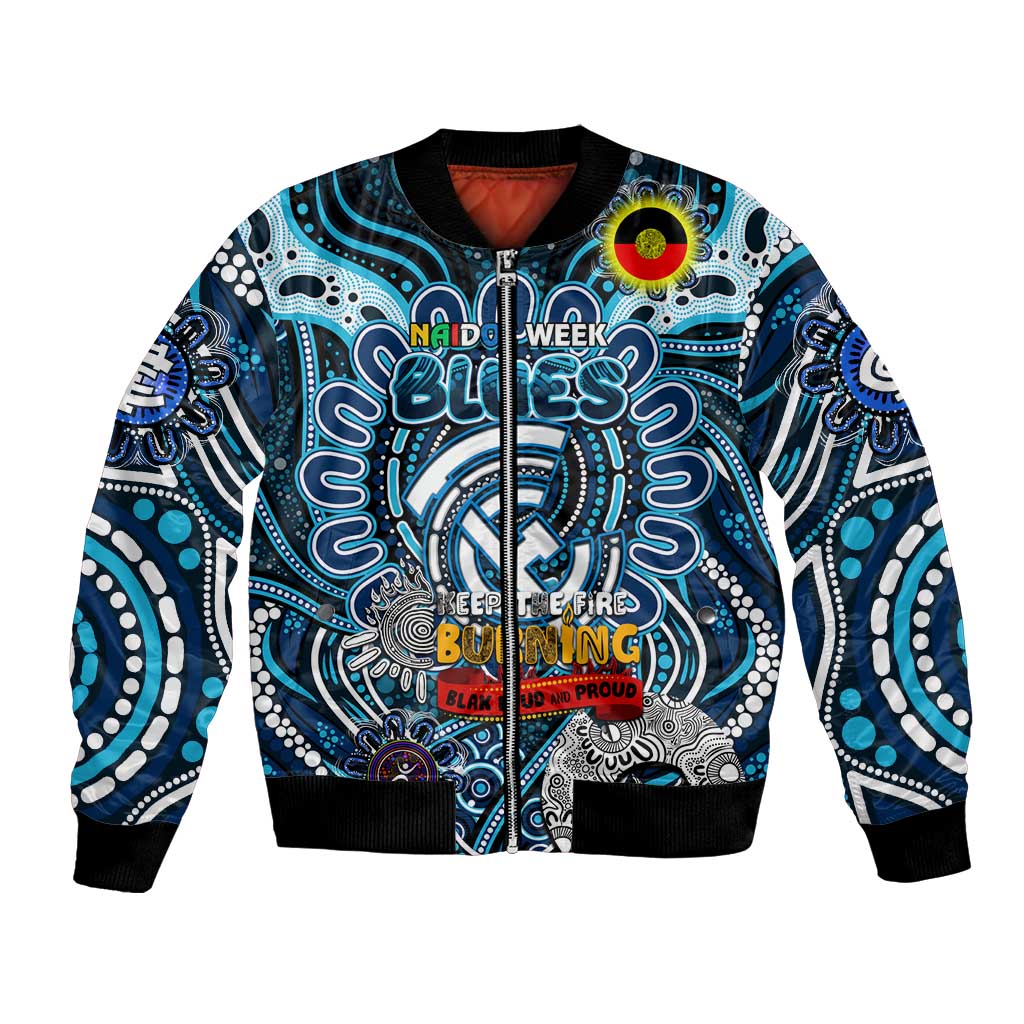Custom Carlton Blues NAIDOC Week 2024 Bomber Jacket Mascot Football