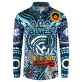 Custom Carlton Blues NAIDOC Week 2024 Button Sweatshirt Mascot Football