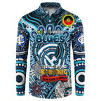 Custom Carlton Blues NAIDOC Week 2024 Button Sweatshirt Mascot Football