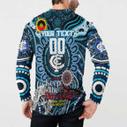 Custom Carlton Blues NAIDOC Week 2024 Button Sweatshirt Mascot Football