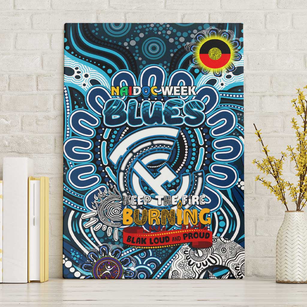 Carlton Blues NAIDOC Week 2024 Canvas Wall Art Mascot Football