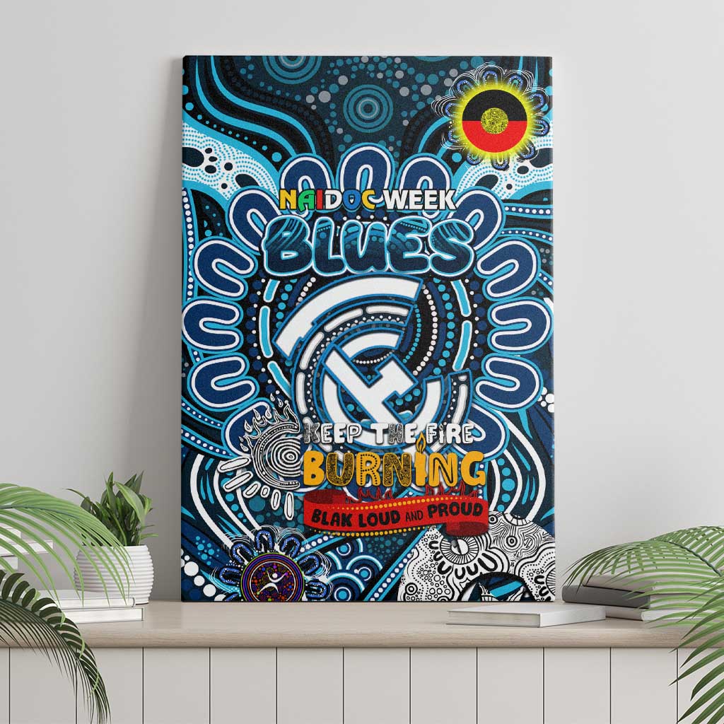 Carlton Blues NAIDOC Week 2024 Canvas Wall Art Mascot Football