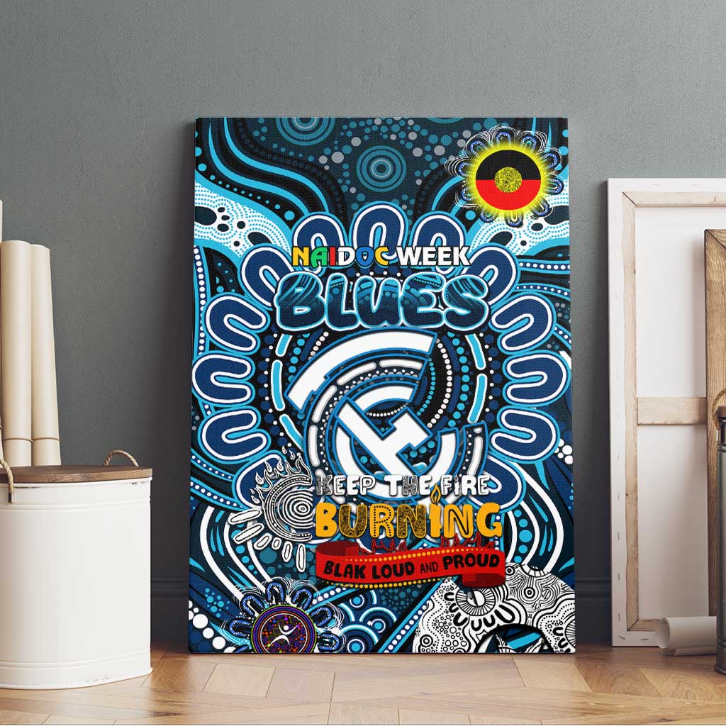 Carlton Blues NAIDOC Week 2024 Canvas Wall Art Mascot Football