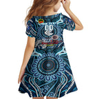 Custom Carlton Blues NAIDOC Week 2024 Family Matching Long Sleeve Bodycon Dress and Hawaiian Shirt Mascot Football