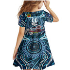 Custom Carlton Blues NAIDOC Week 2024 Family Matching Mermaid Dress and Hawaiian Shirt Mascot Football
