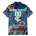 Custom Carlton Blues NAIDOC Week 2024 Family Matching Mermaid Dress and Hawaiian Shirt Mascot Football