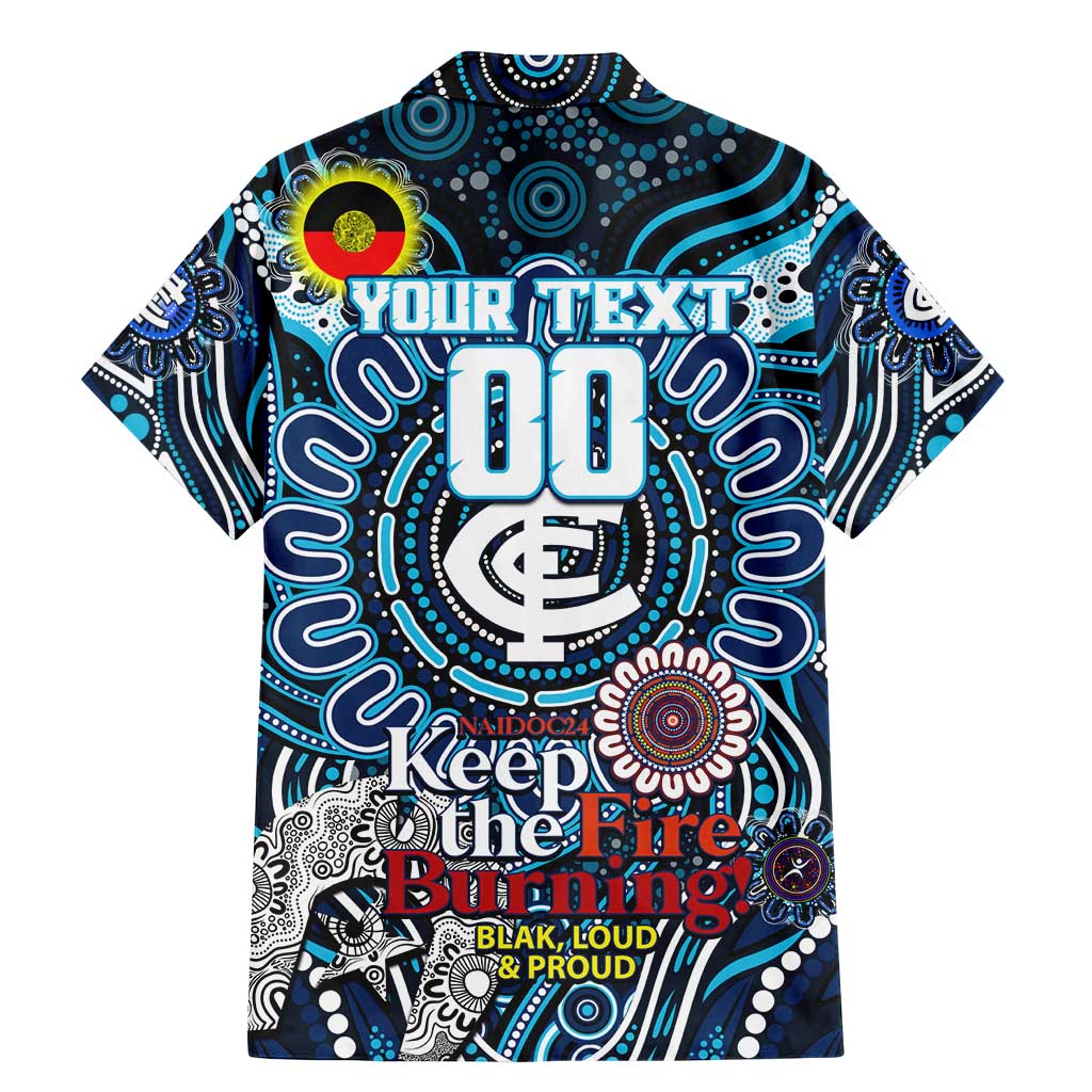 Custom Carlton Blues NAIDOC Week 2024 Family Matching Mermaid Dress and Hawaiian Shirt Mascot Football