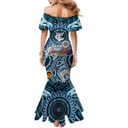 Custom Carlton Blues NAIDOC Week 2024 Family Matching Mermaid Dress and Hawaiian Shirt Mascot Football