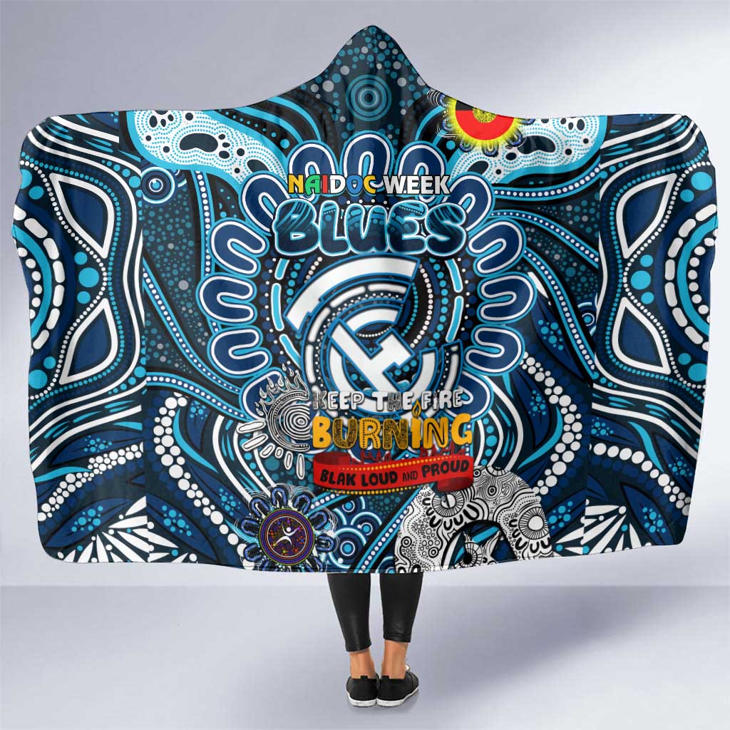 Carlton Blues NAIDOC Week 2024 Hooded Blanket Mascot Football