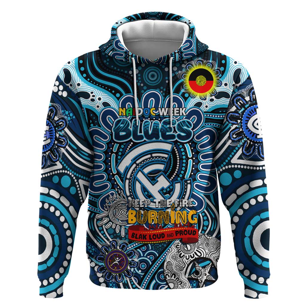 Custom Carlton Blues NAIDOC Week 2024 Hoodie Mascot Football