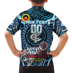Custom Carlton Blues NAIDOC Week 2024 Kid Hawaiian Shirt Mascot Football