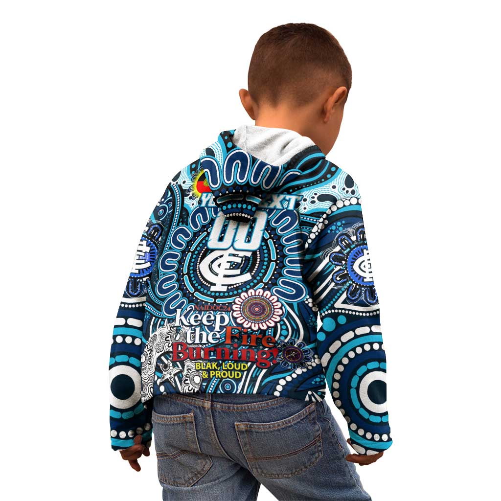 Custom Carlton Blues NAIDOC Week 2024 Kid Hoodie Mascot Football