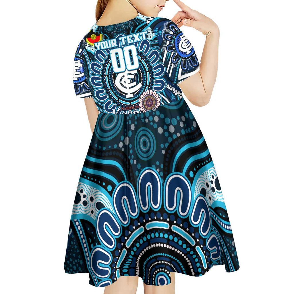 Custom Carlton Blues NAIDOC Week 2024 Kid Short Sleeve Dress Mascot Football