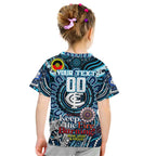 Custom Carlton Blues NAIDOC Week 2024 Kid T Shirt Mascot Football
