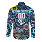Custom Carlton Blues NAIDOC Week 2024 Long Sleeve Button Shirt Mascot Football