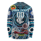 Custom Carlton Blues NAIDOC Week 2024 Long Sleeve Shirt Mascot Football