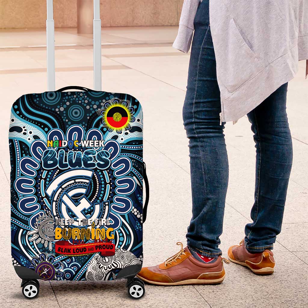 Carlton Blues NAIDOC Week 2024 Luggage Cover Mascot Football