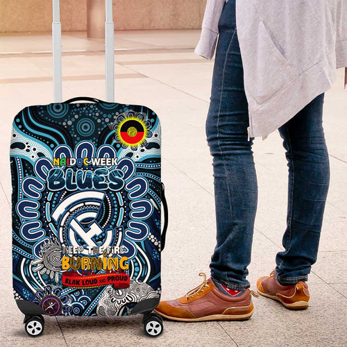 Carlton Blues NAIDOC Week 2024 Luggage Cover Mascot Football