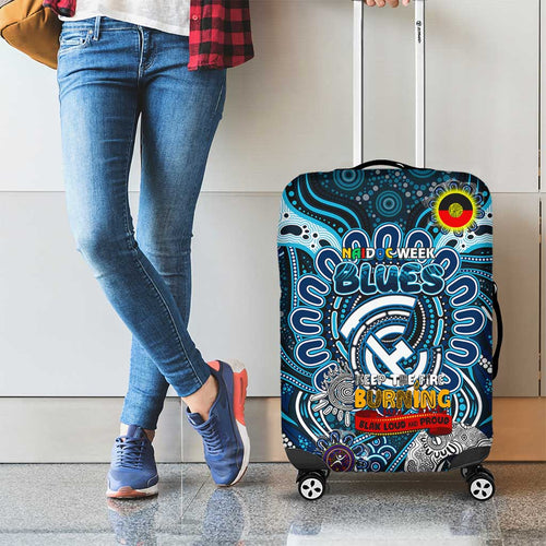 Carlton Blues NAIDOC Week 2024 Luggage Cover Mascot Football