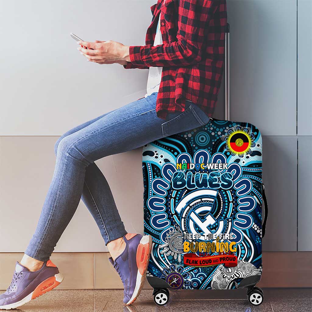 Carlton Blues NAIDOC Week 2024 Luggage Cover Mascot Football