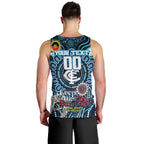 Custom Carlton Blues NAIDOC Week 2024 Men Tank Top Mascot Football