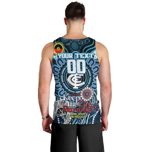 Custom Carlton Blues NAIDOC Week 2024 Men Tank Top Mascot Football
