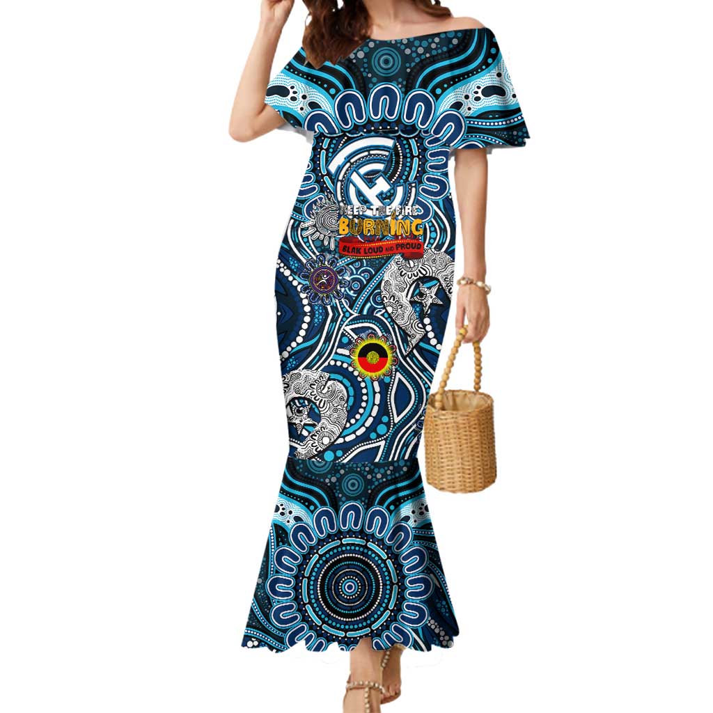 Custom Carlton Blues NAIDOC Week 2024 Mermaid Dress Mascot Football