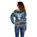 Custom Carlton Blues NAIDOC Week 2024 Off Shoulder Sweater Mascot Football