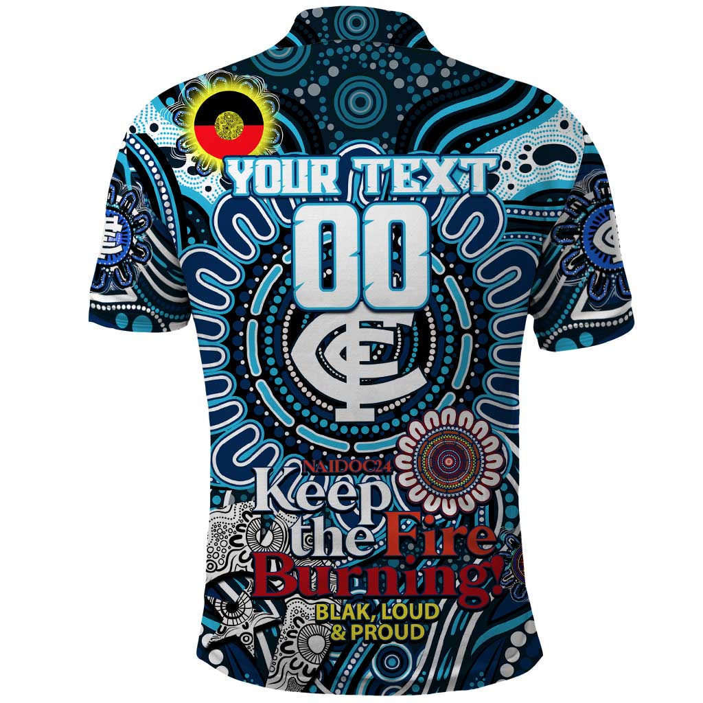 Custom Carlton Blues NAIDOC Week 2024 Polo Shirt Mascot Football