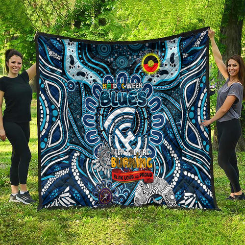 Carlton Blues NAIDOC Week 2024 Quilt Mascot Football