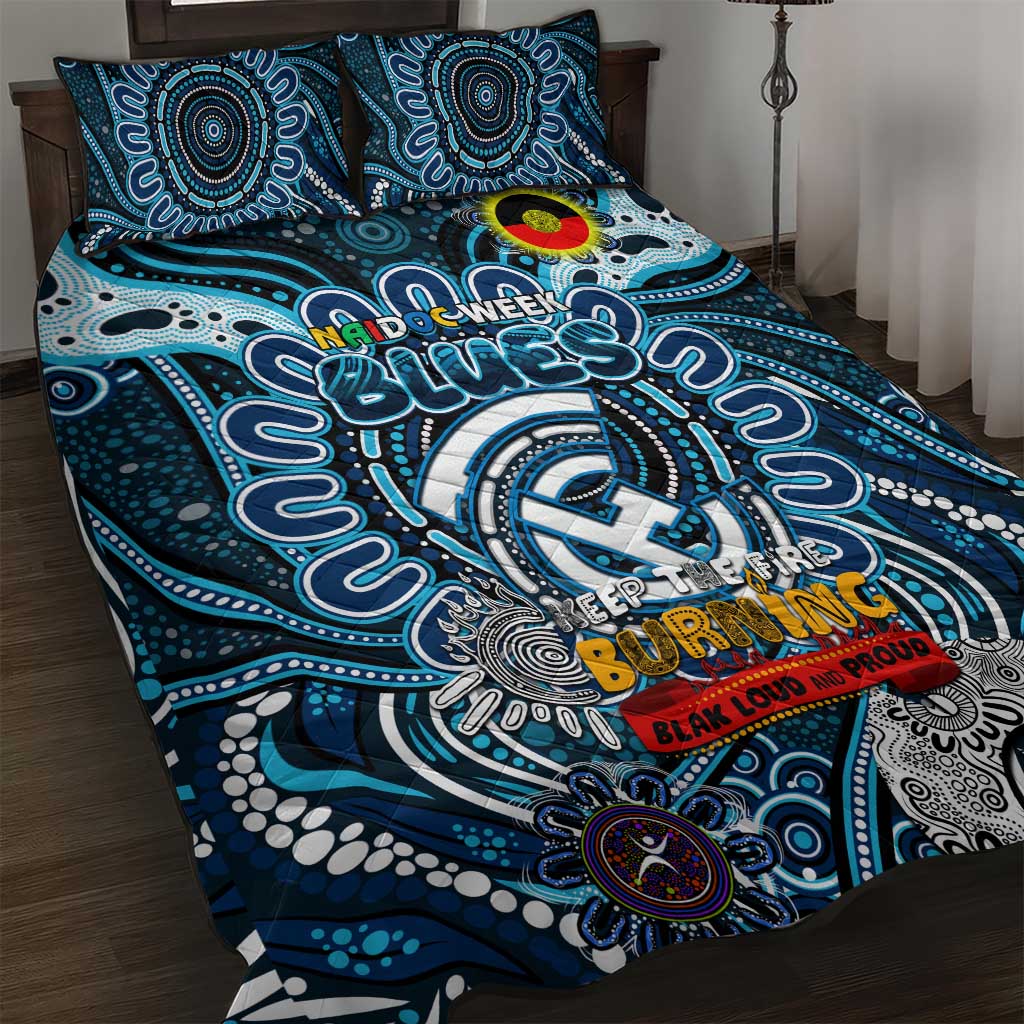 Carlton Blues NAIDOC Week 2024 Quilt Bed Set Mascot Football