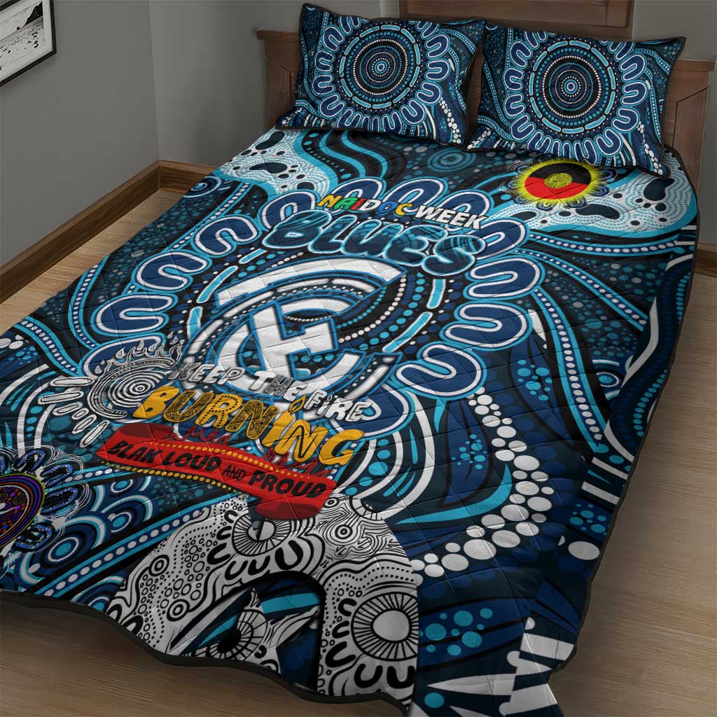 Carlton Blues NAIDOC Week 2024 Quilt Bed Set Mascot Football