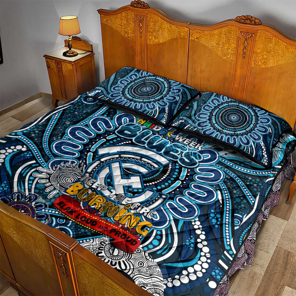 Carlton Blues NAIDOC Week 2024 Quilt Bed Set Mascot Football