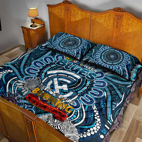Carlton Blues NAIDOC Week 2024 Quilt Bed Set Mascot Football